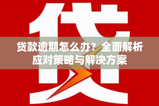 振安贷款逾期怎么办？全面解析应对策略与解决方案