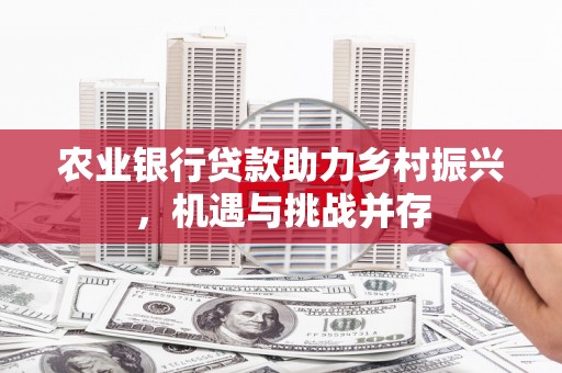 振安农业银行贷款助力乡村振兴，机遇与挑战并存
